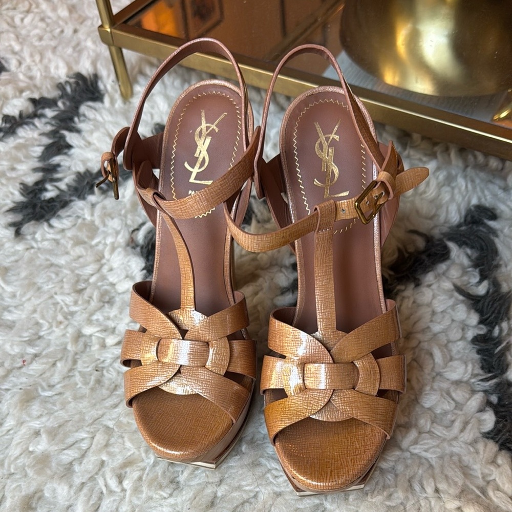 Yves Saint Laurent Tribute Platform Sandals